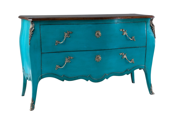 Commode Louis XV turquoise